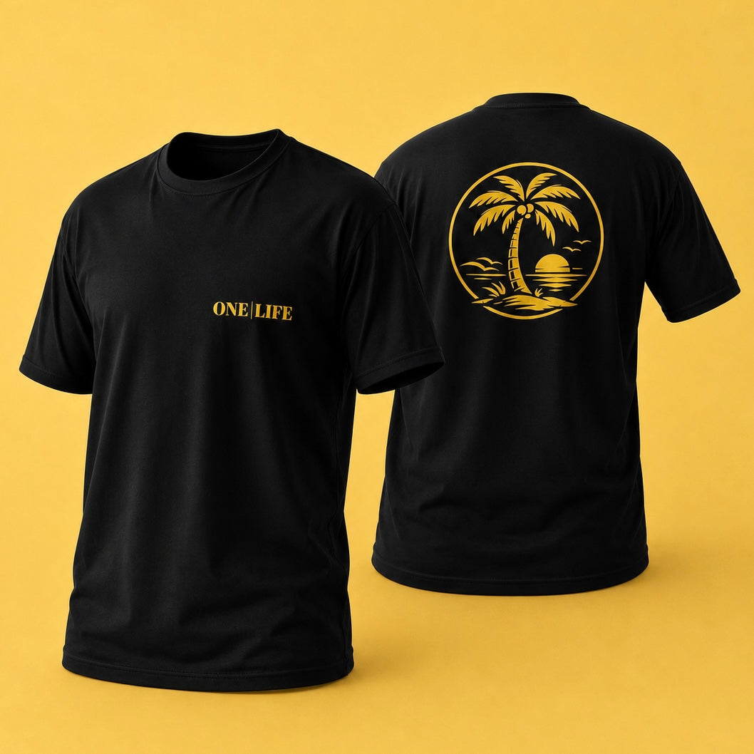 T-shirt ONE | LIFE – Jaune