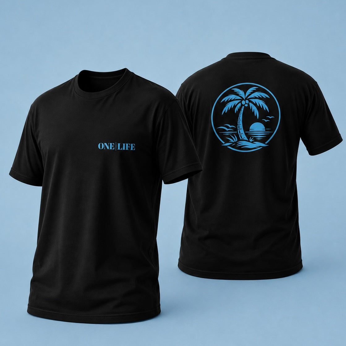 T-shirt ONE | LIFE – Bleu