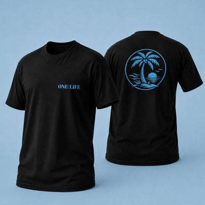 T-shirt ONE | LIFE – Bleu