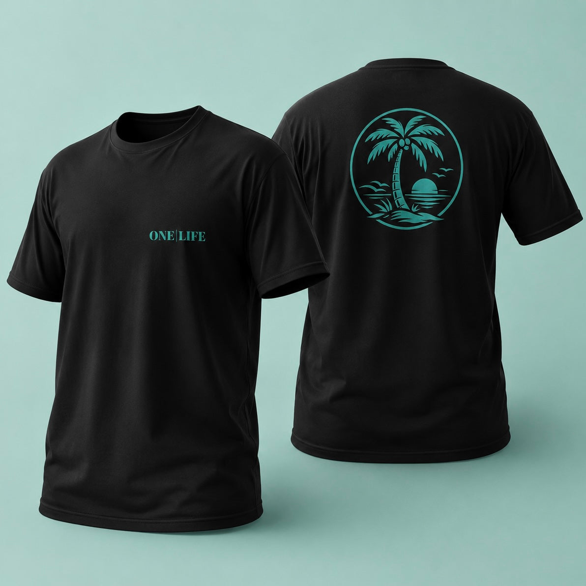T-shirt ONE | LIFE – Turquoise