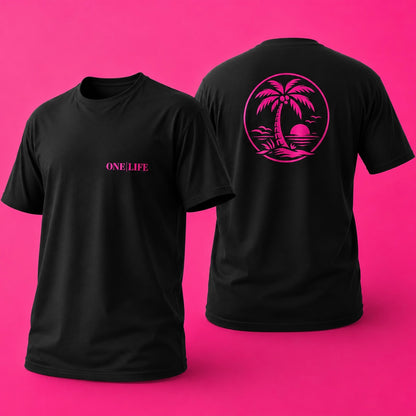 T-shirt ONE | LIFE – Fuchsia