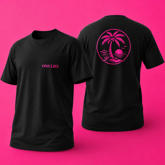T-shirt ONE | LIFE – Fuchsia